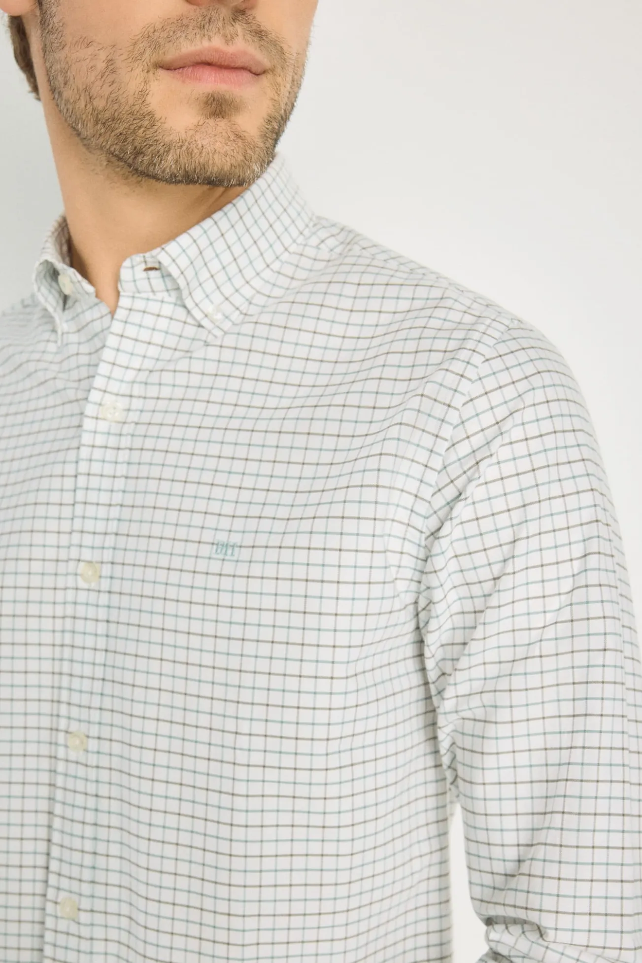 Camisa de xadrez manga comprida
