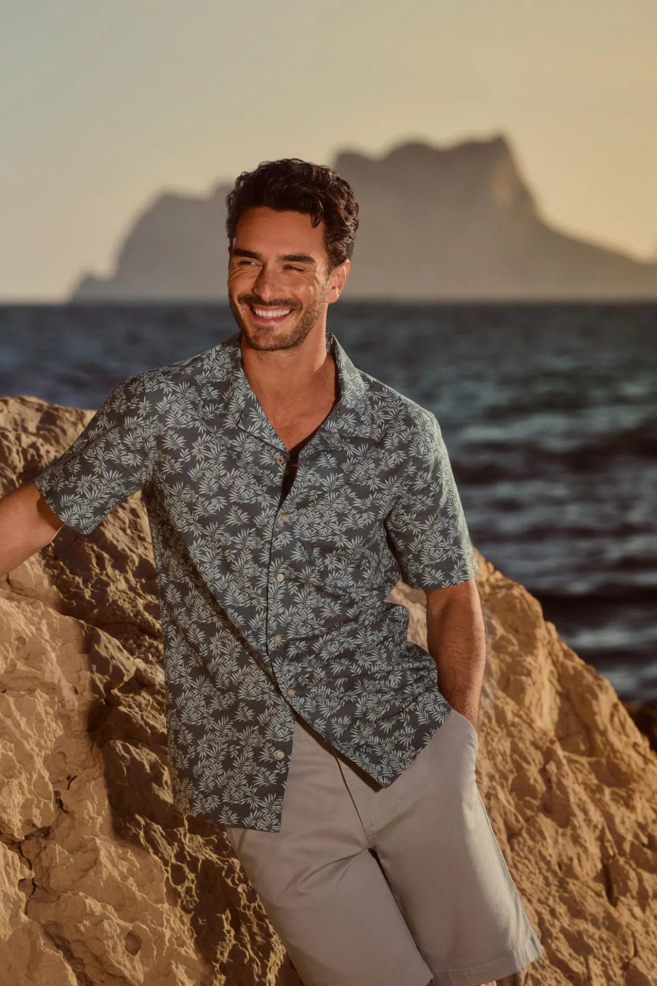 Camisa estampada de manga curta