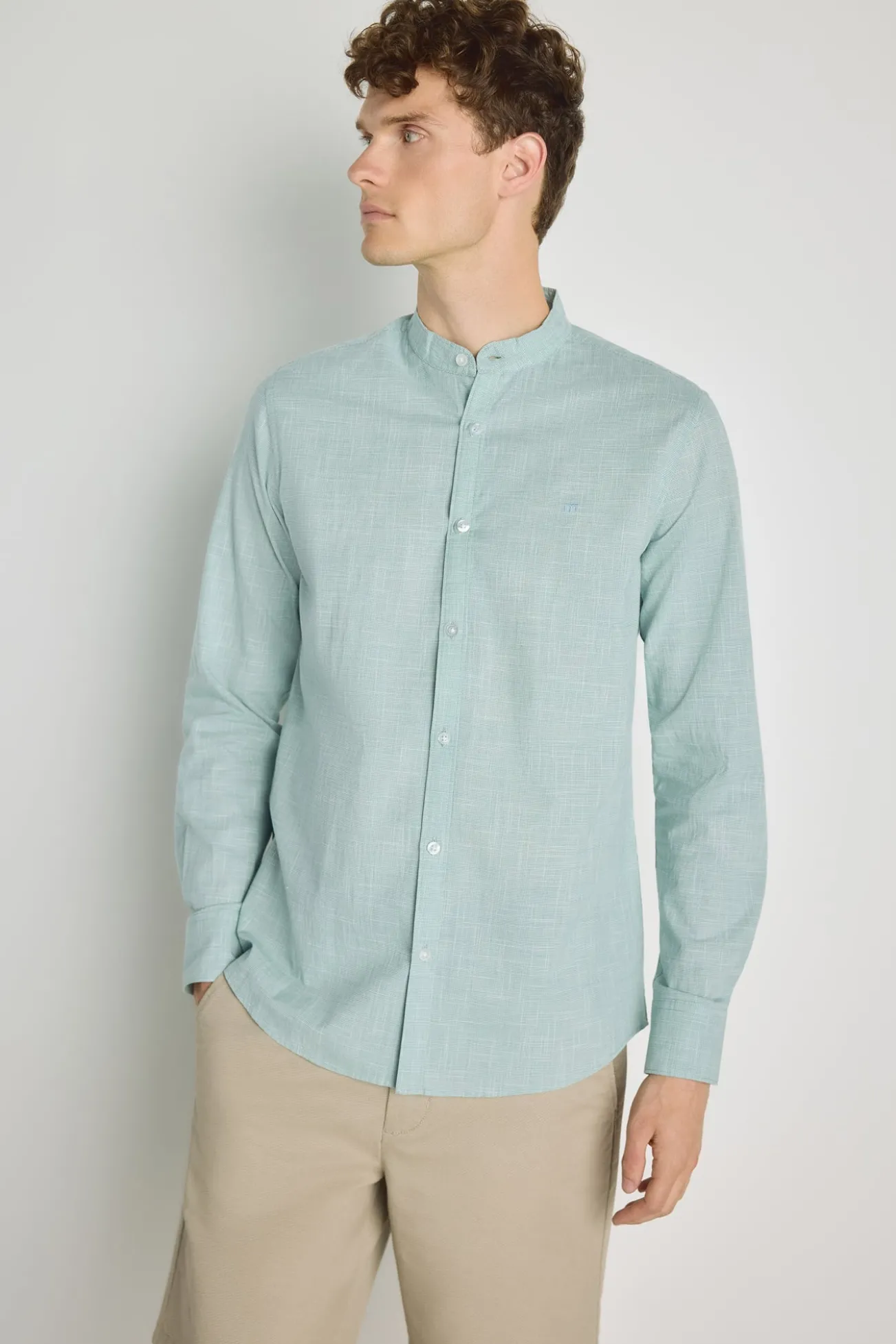 Camisa gola mao manga comprida