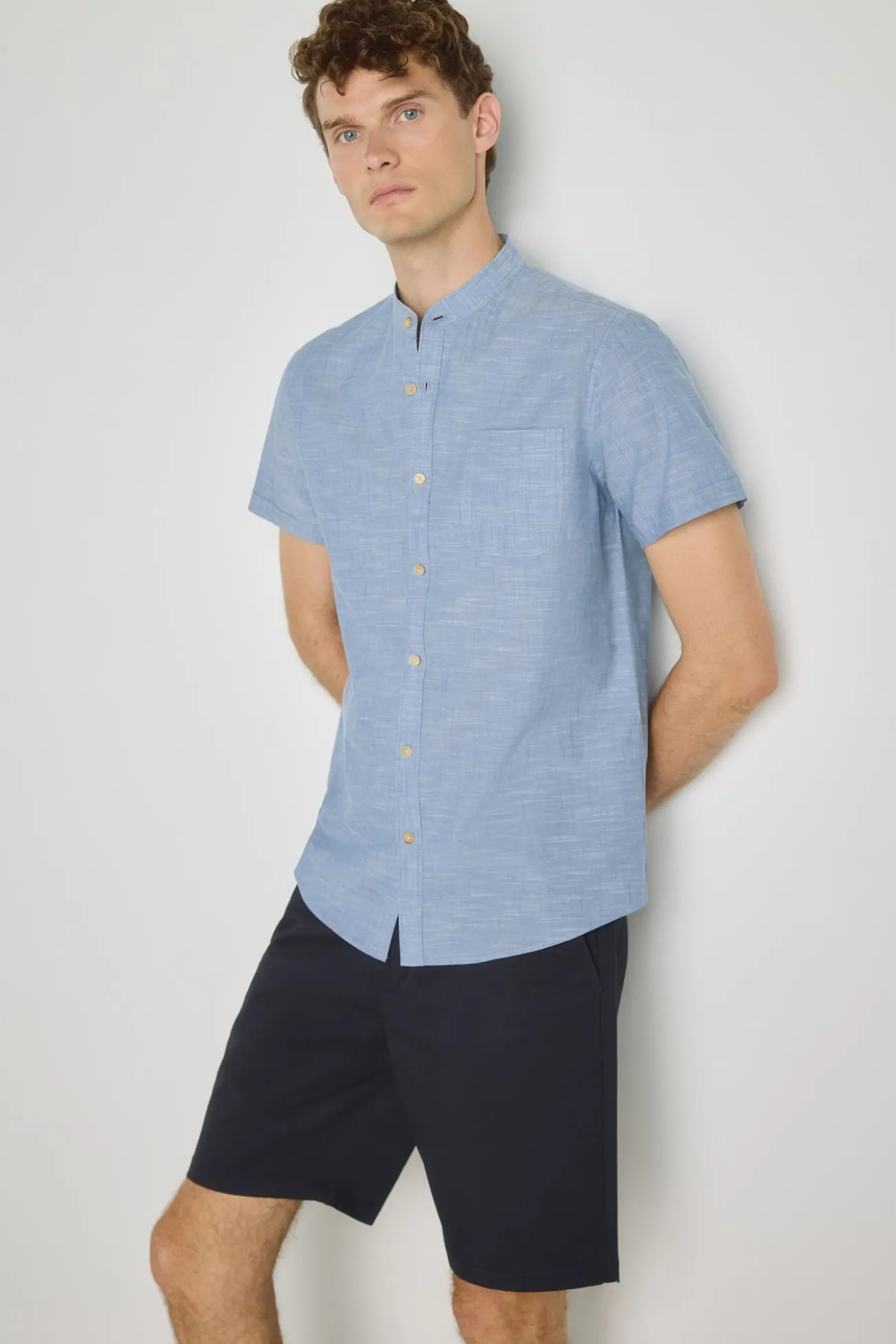Camisa gola mao manga curta