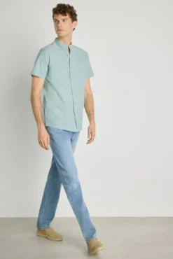 Camisa gola mao manga curta