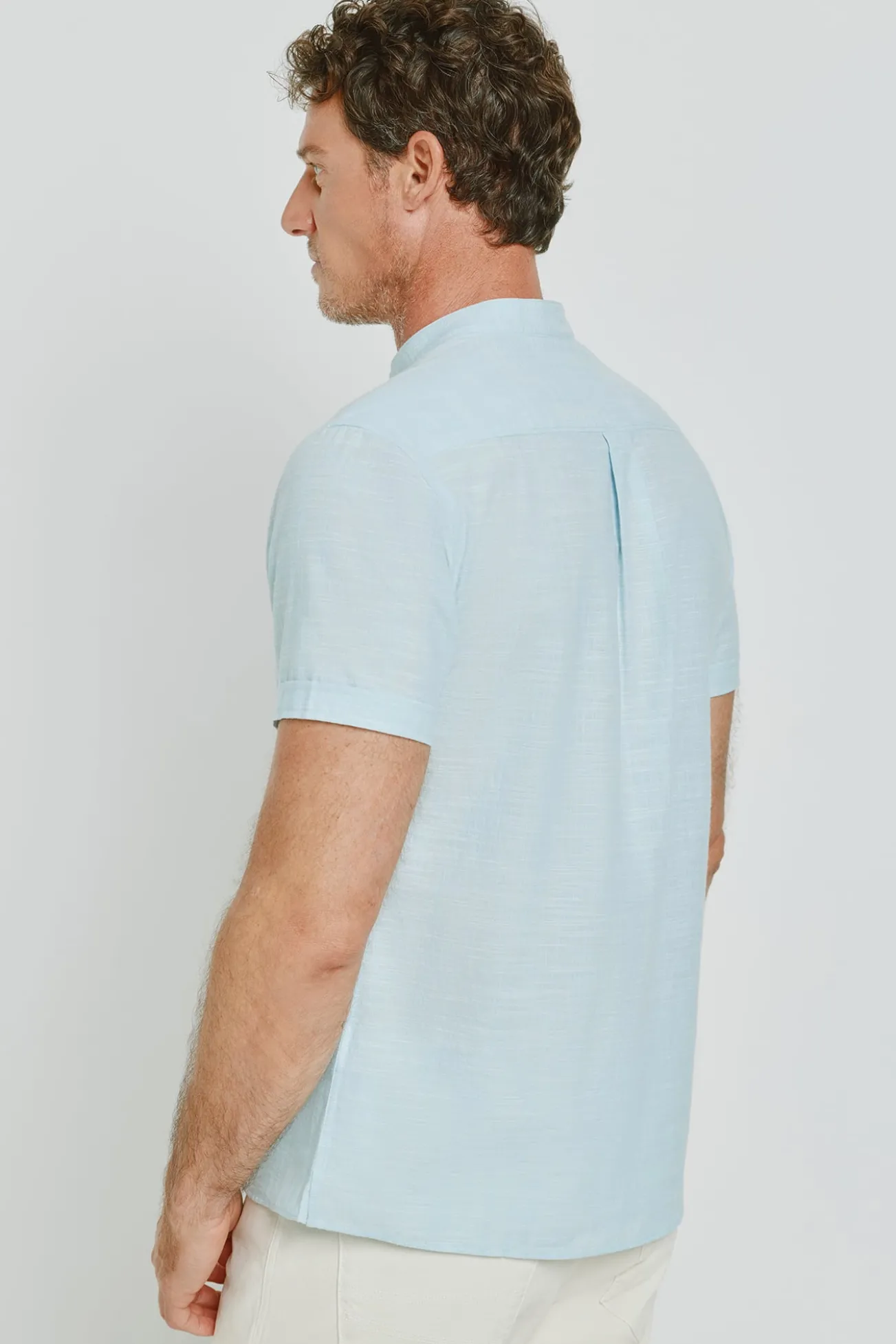 Camisa gola mao manga curta