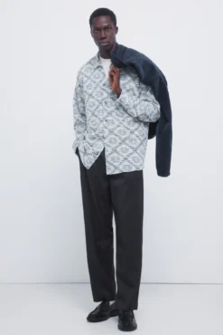 Camisa jacquard étnica