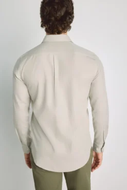Camisa lisa de manga comprida