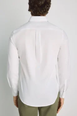 Camisa lisa de manga comprida