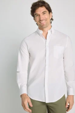 Camisa lisa de manga comprida