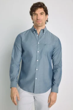 Camisa lisa de manga comprida