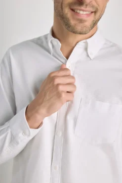 Camisa lisa de manga comprida