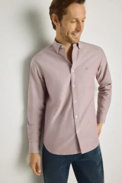 Camisa lisa de manga comprida