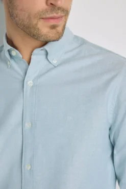 Camisa lisa de manga comprida