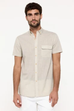Camisa malha slub lisa