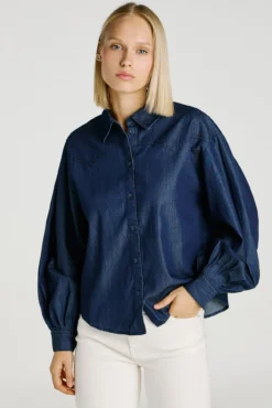 Camisa manga balão