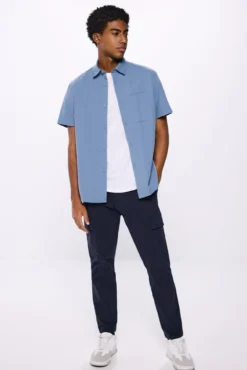 Camisa manga curta em algodão