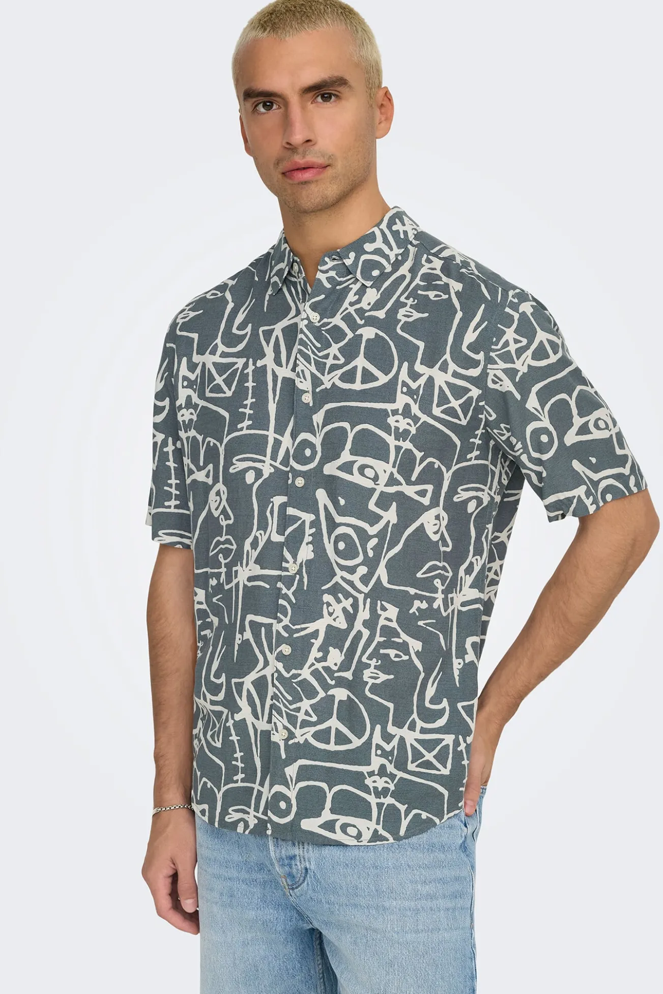 Camisa manga curta estampada