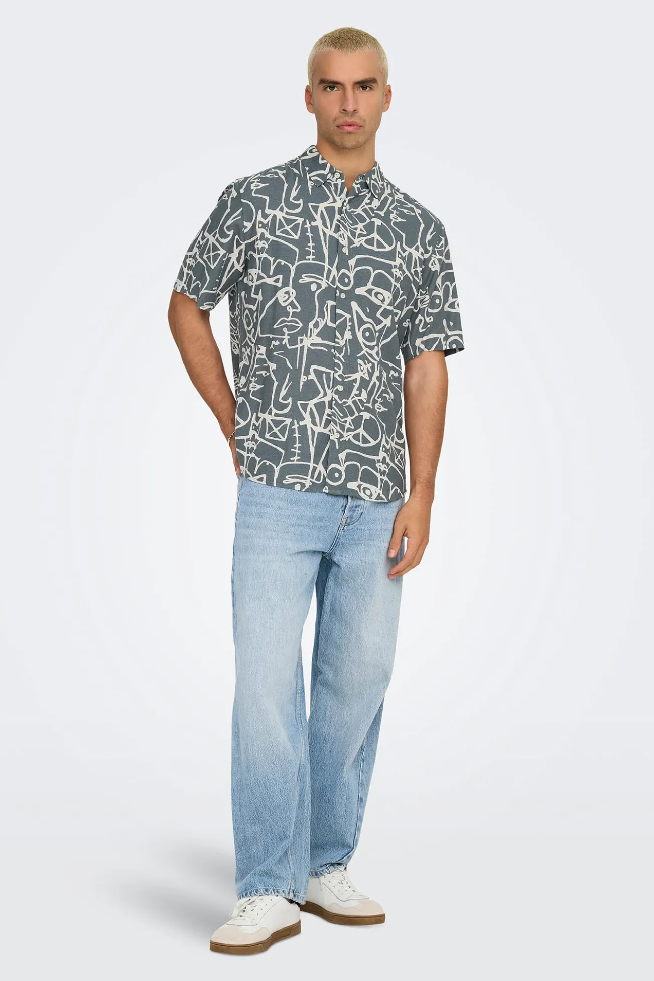 Camisa manga curta estampada