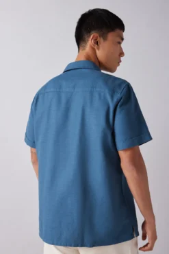 Camisa manga curta rústica