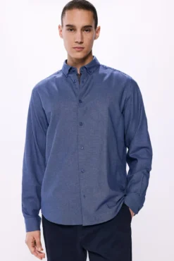 Camisa maquinetada bicolor