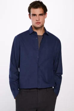 Camisa micro pied-de-poule