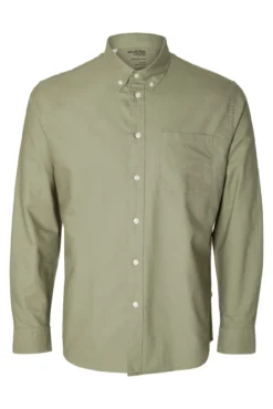 Camisa oxford Regular Fit com bolso, 100% algodão