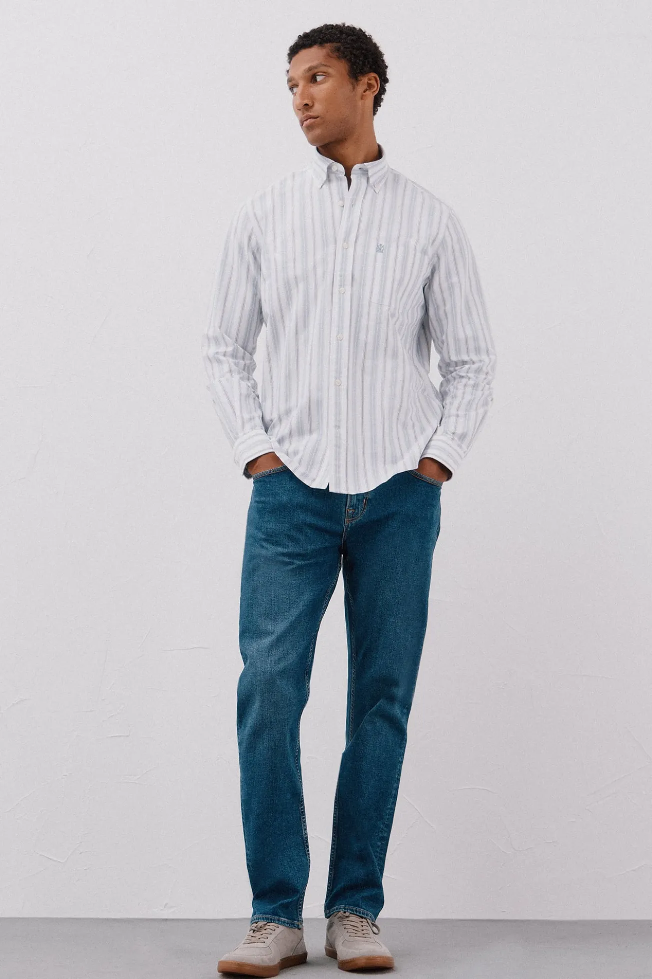 Camisa oxford riscas