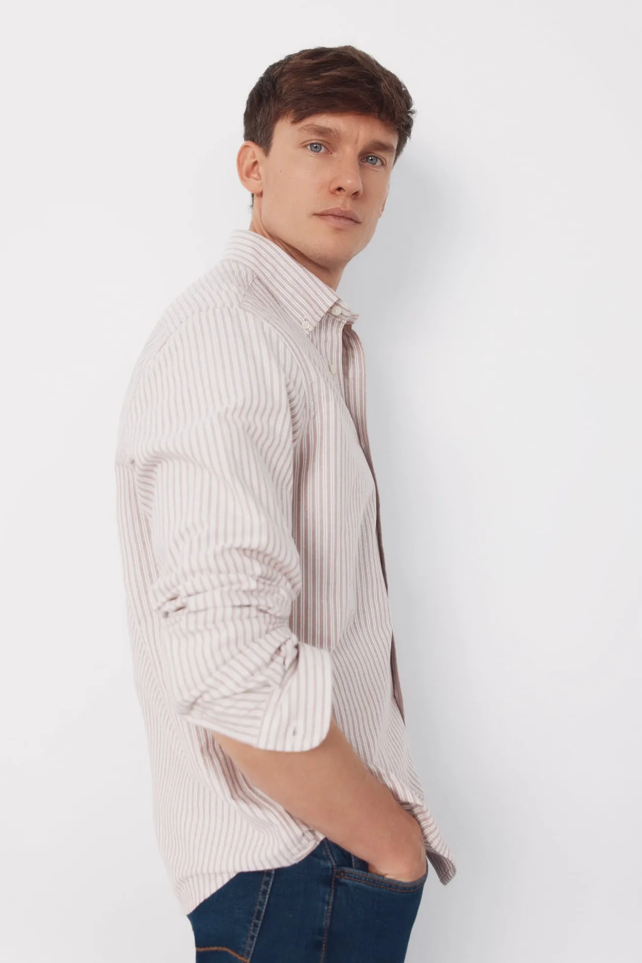 Camisa oxford riscas