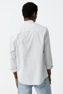 Camisa Oxford riscas regular fit