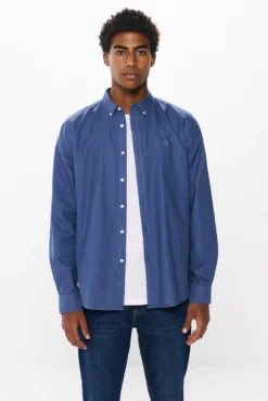 Camisa oxford tingida de peça