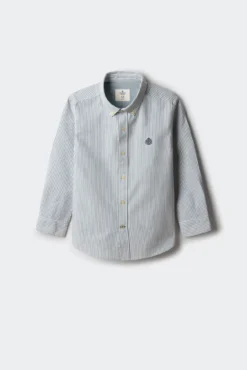 Camisa pinpoint riscas menino