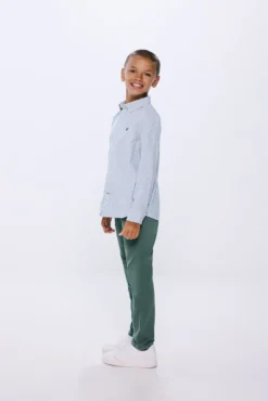 Camisa pinpoint riscas menino
