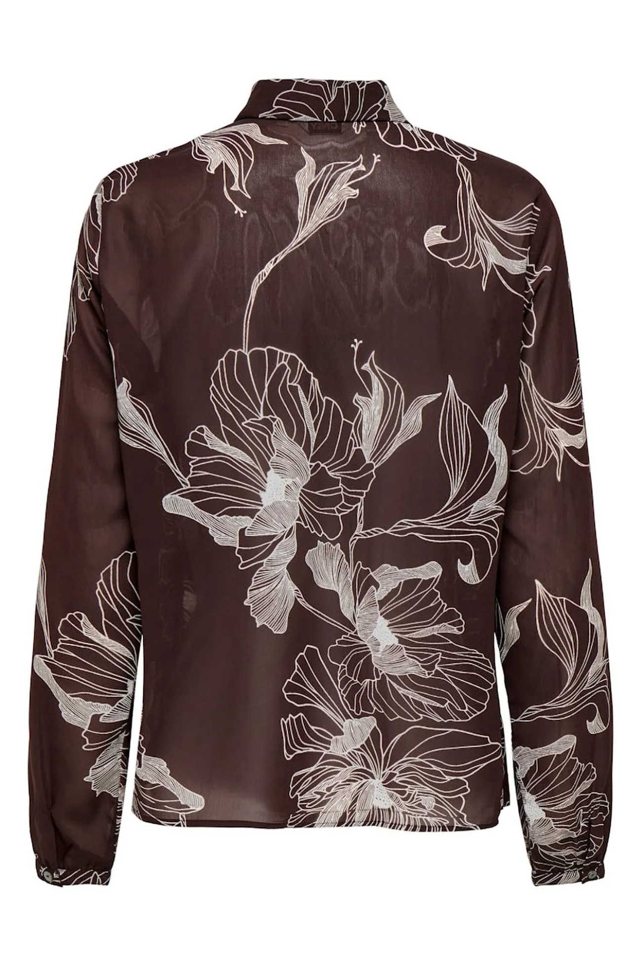 Camisa plissada de chiffon