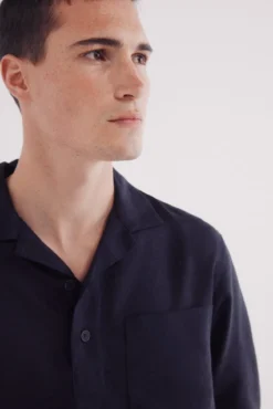 Camisa polo de linho viscose