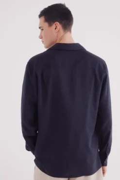 Camisa polo de linho viscose