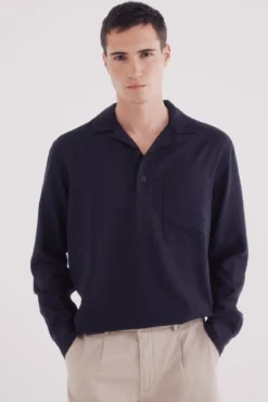 Camisa polo de linho viscose