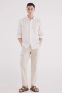 Camisa polo riscas