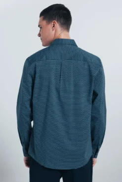 Camisa popelina micro estampado