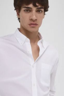 Camisa popelina tecido italiano