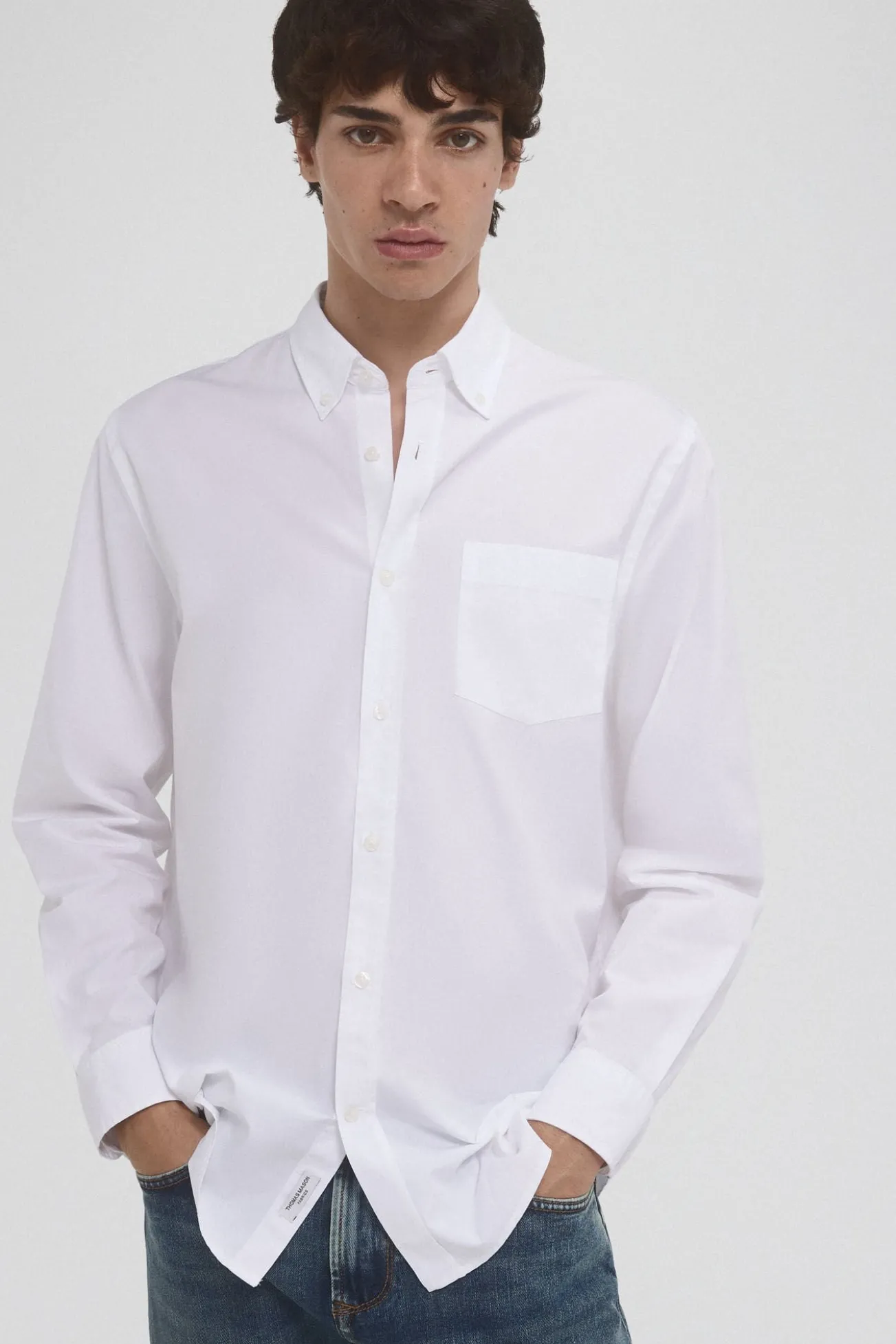 Camisa popelina tecido italiano