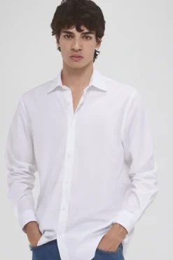 Camisa popelina tecido italiano