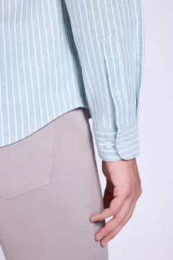 Camisa riscas com ajuste relaxado