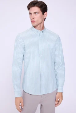 Camisa riscas com ajuste relaxado