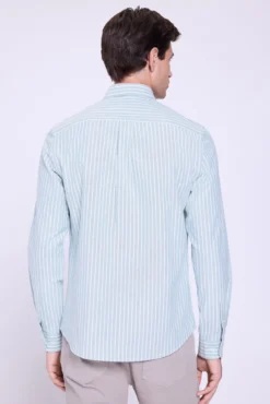Camisa riscas com ajuste relaxado