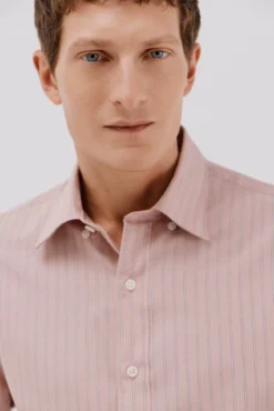 Camisa riscas de algodão Tencel