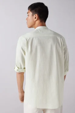Camisa riscas manga 3/4