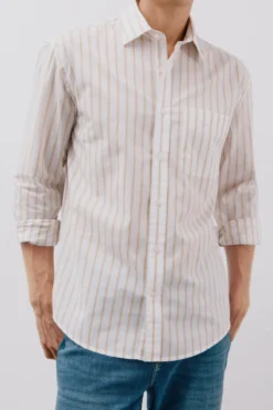 Camisa riscas popelina