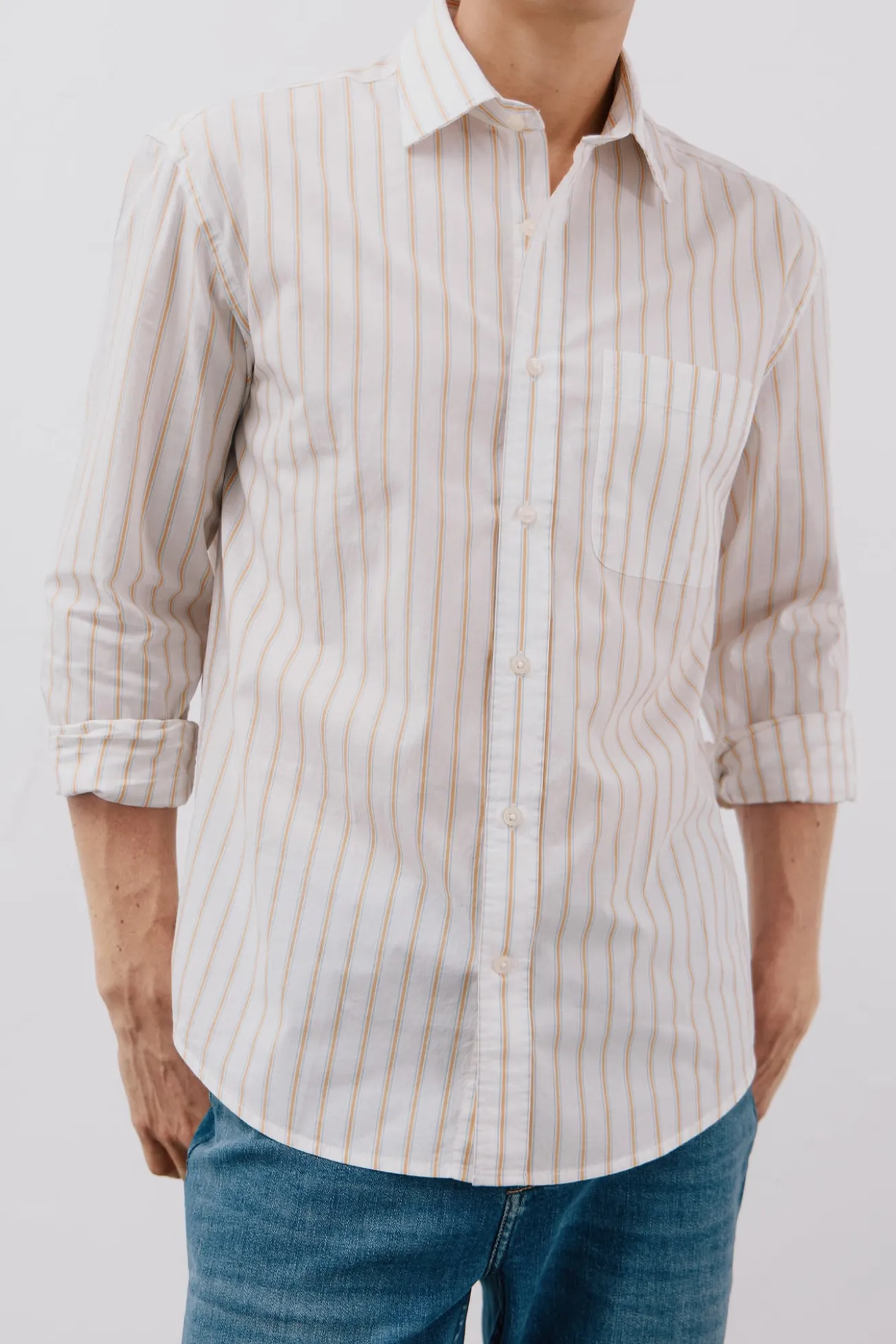 Camisa riscas popelina