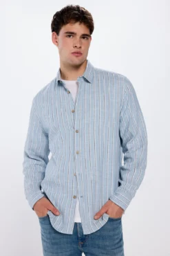 Camisa riscas rústica