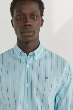 Camisa riscas tecido italiano