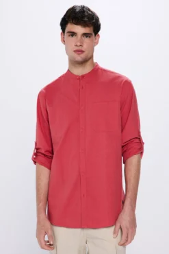 Camisa seersucker mao