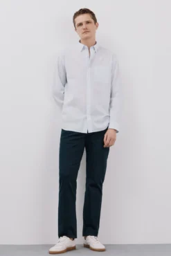 Camisa seersucker riscas