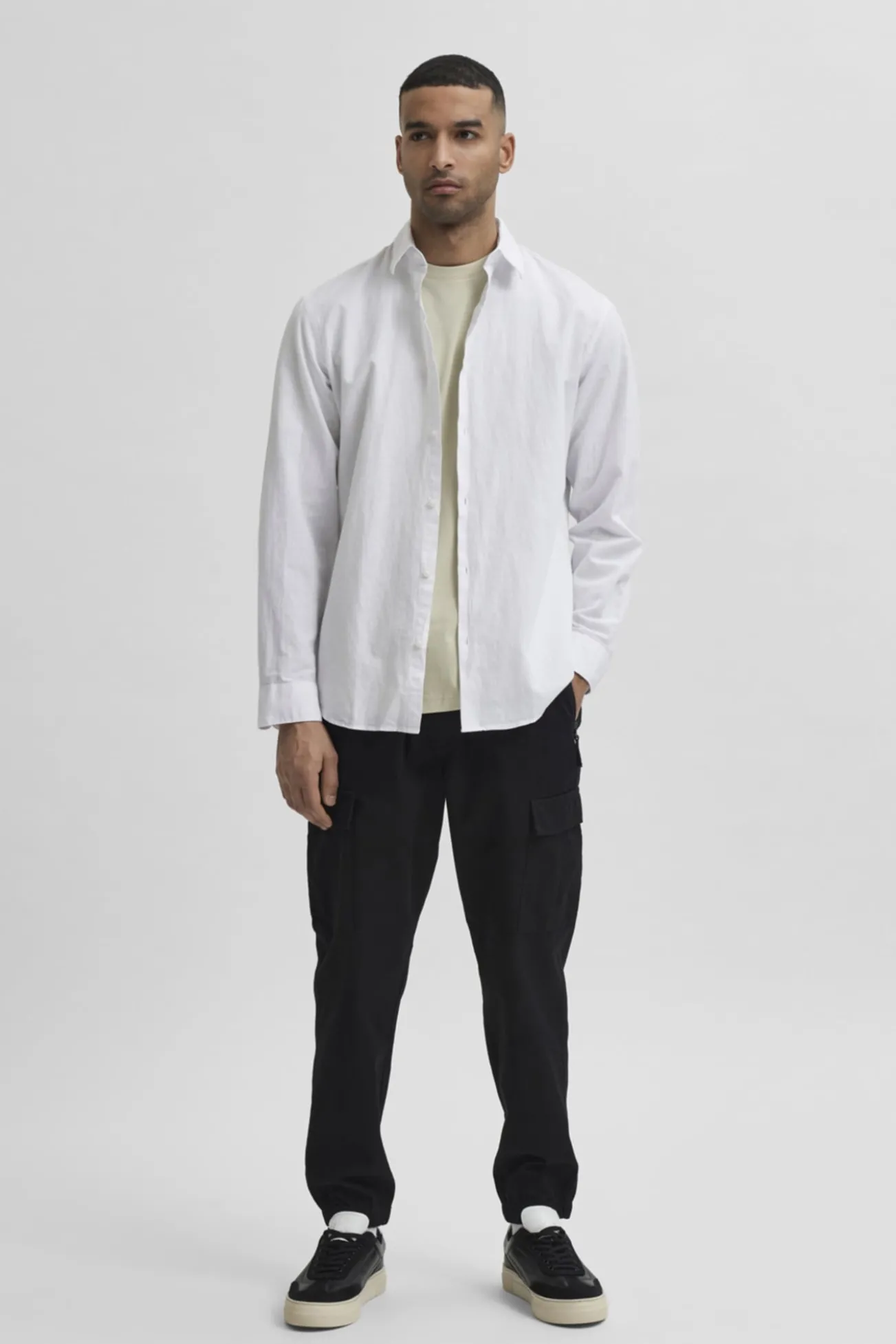 Camisa slim fit de algodão orgânico